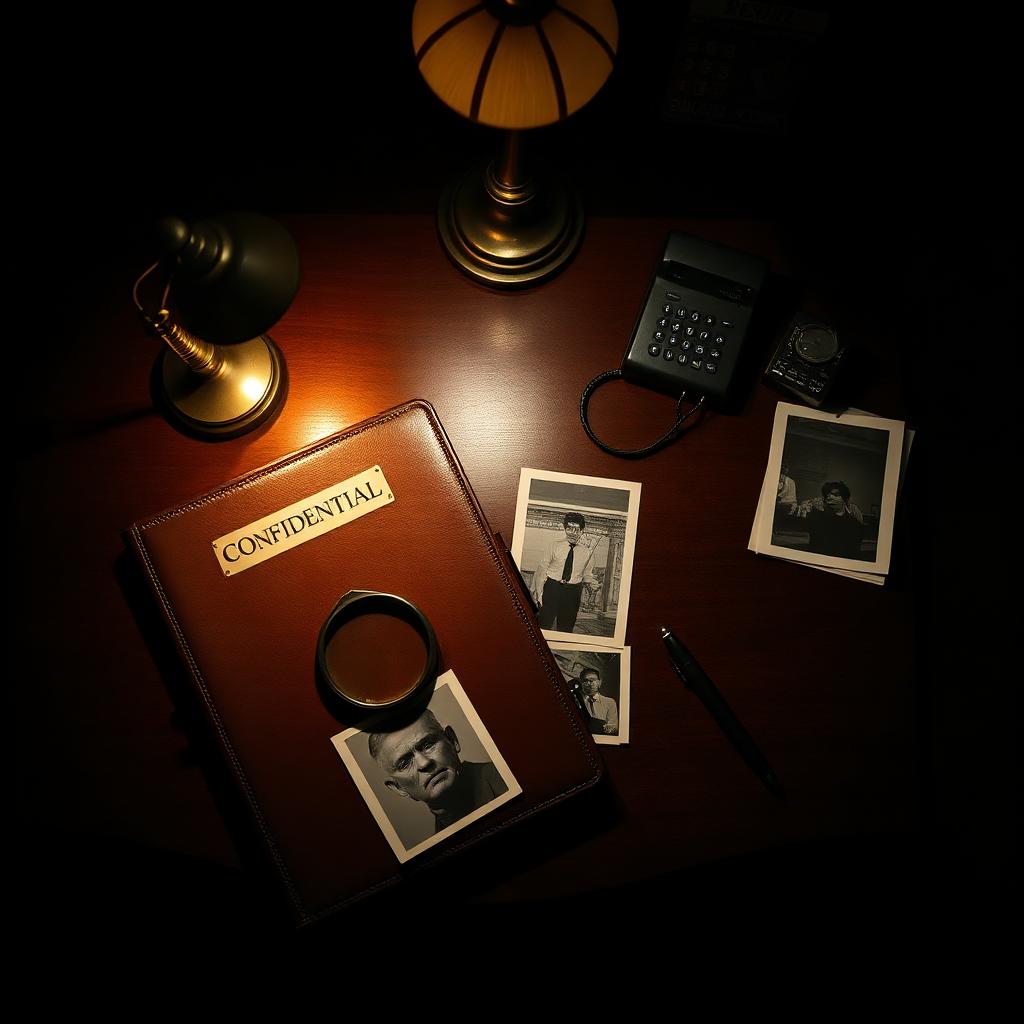 Confidential dossier on a private desk